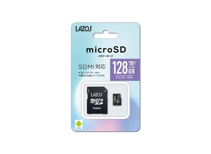 Lazos microSDXCメモリーカード 128GB UHS-I U3 CLASS10 | LAZOS-LIFE
