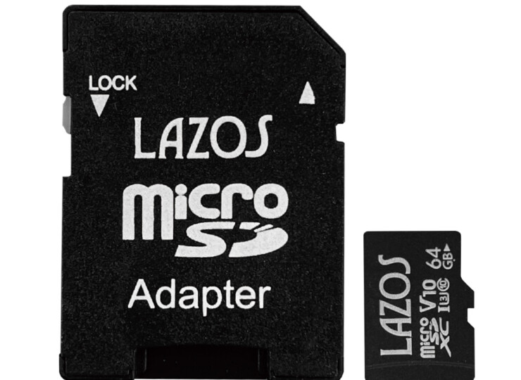 Lazos 高耐久microSDカード 64GB 紙パッケージ | LAZOS-LIFE